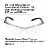 3M 11380-00000-20 BX Protective Eyewear, Clear Anti-Fog Lens, Silver/Black Frame (7000052795)  - (20Pack) - 10