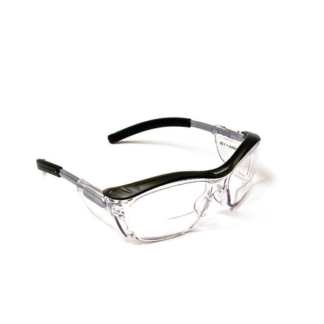 3M 11434-00000-20 Safety Glasses with Readers, Nuvo Protective Eyewear, +1.5 Diopter, Clear Lens, Retro Gray Frame, Soft Nose Bridge, Side Shields, ANSI Z87.1 (7000052797)  - (20Pack)