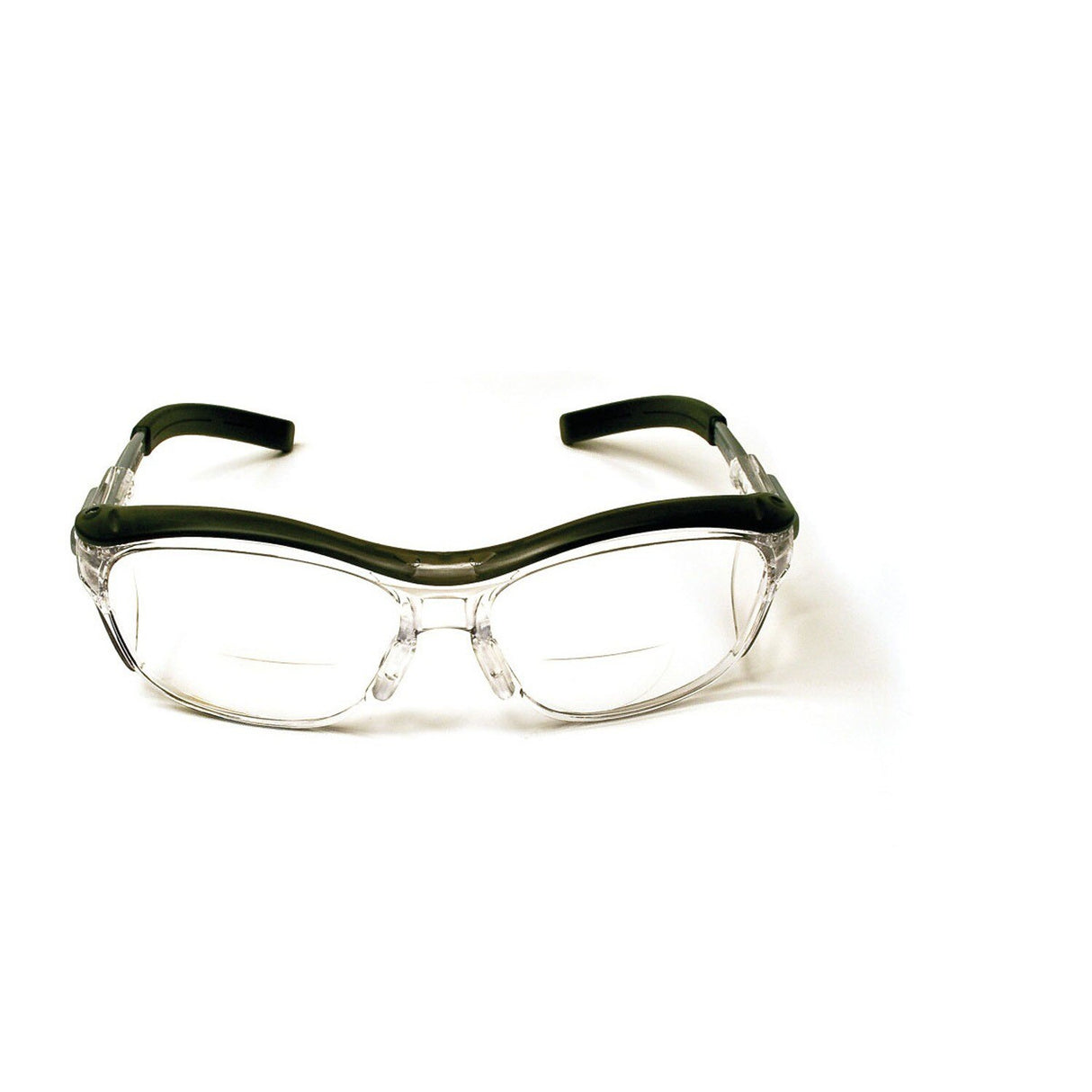 3M 11434-00000-20 Safety Glasses with Readers, Nuvo Protective Eyewear, +1.5 Diopter, Clear Lens, Retro Gray Frame, Soft Nose Bridge, Side Shields, ANSI Z87.1 (7000052797)  - (20Pack) - 2