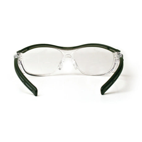 3M 11434-00000-20 Safety Glasses with Readers, Nuvo Protective Eyewear, +1.5 Diopter, Clear Lens, Retro Gray Frame, Soft Nose Bridge, Side Shields, ANSI Z87.1 (7000052797)  - (20Pack) - 3