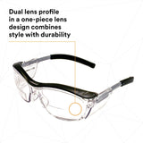 3M 11434-00000-20 Safety Glasses with Readers, Nuvo Protective Eyewear, +1.5 Diopter, Clear Lens, Retro Gray Frame, Soft Nose Bridge, Side Shields, ANSI Z87.1 (7000052797)  - (20Pack) - 7