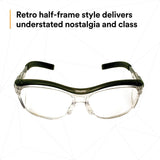 3M 11434-00000-20 Safety Glasses with Readers, Nuvo Protective Eyewear, +1.5 Diopter, Clear Lens, Retro Gray Frame, Soft Nose Bridge, Side Shields, ANSI Z87.1 (7000052797)  - (20Pack) - 10