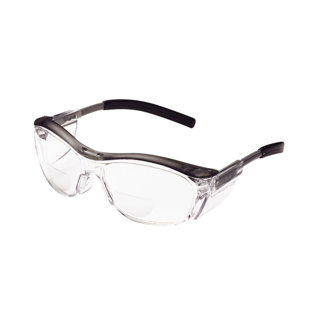 3M 11436-00000-20 Nuvo +2.5 Reader Safety Glasses, Gray Frame, Clear Lens, ANSI Z87.1 (7000052799)  - (20Pack)