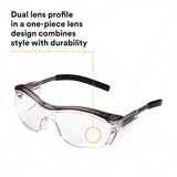 3M 11436-00000-20 Nuvo +2.5 Reader Safety Glasses, Gray Frame, Clear Lens, ANSI Z87.1 (7000052799)  - (20Pack) - 4