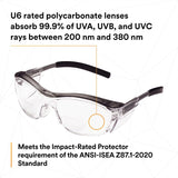3M 11436-00000-20 Nuvo +2.5 Reader Safety Glasses, Gray Frame, Clear Lens, ANSI Z87.1 (7000052799)  - (20Pack) - 5