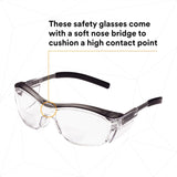 3M 11436-00000-20 Nuvo +2.5 Reader Safety Glasses, Gray Frame, Clear Lens, ANSI Z87.1 (7000052799)  - (20Pack) - 6