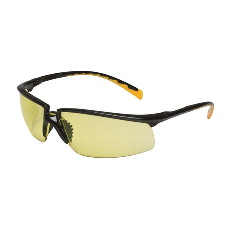 3M 12263-00000-20 Privo Protective Eyewear Amber Anti-Fog Lens, Black Frame (7000052818)  - (20Pack)