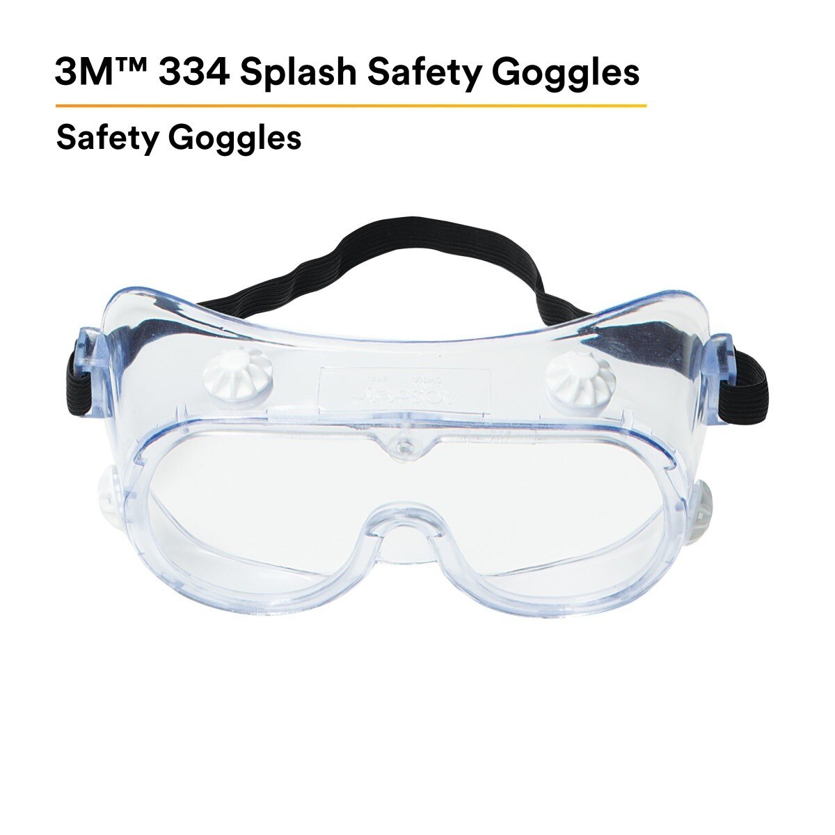 3M 40660-00000-10 Safety Splash Goggle 334 Clear Lens (7000052836)  - (10Pack) - 2