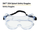 3M 40660-00000-10 Safety Splash Goggle 334 Clear Lens (7000052836)  - (10Pack) - 2