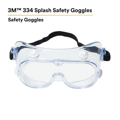 3M 40660-00000-10 Safety Splash Goggle 334 Clear Lens (7000052836)  - (10Pack) - 2