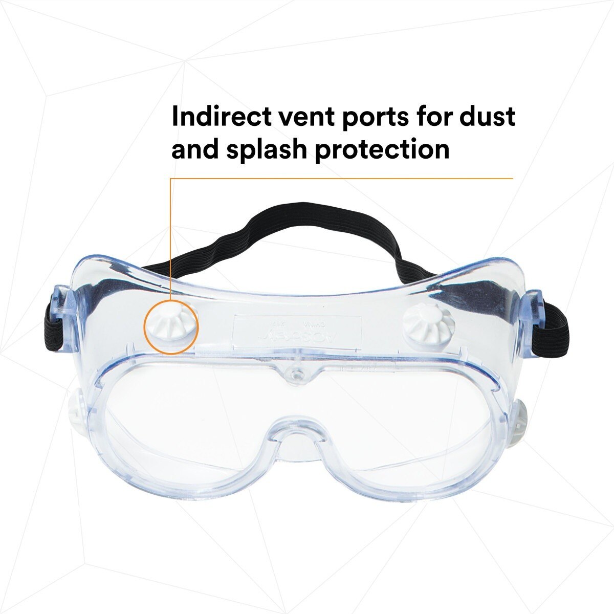 3M 40660-00000-10 Safety Splash Goggle 334 Clear Lens (7000052836)  - (10Pack) - 3