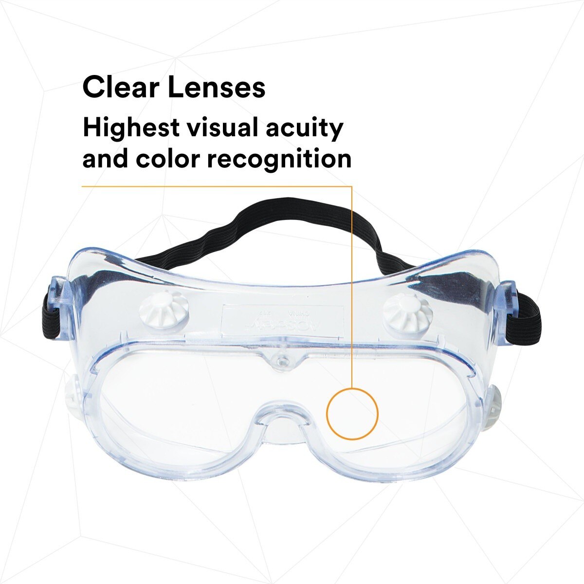 3M 40660-00000-10 Safety Splash Goggle 334 Clear Lens (7000052836)  - (10Pack) - 4