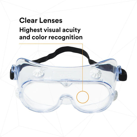 3M 40660-00000-10 Safety Splash Goggle 334 Clear Lens (7000052836)  - (10Pack) - 4
