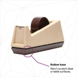 3M C25 Scotch Heavy Duty Tape Dispenser, Weighted Base, Rubber Base, 3 in Core, Holds Tape Up to 1 in Wide, Putty Beige (7000056837)  - (3Pack) - 7