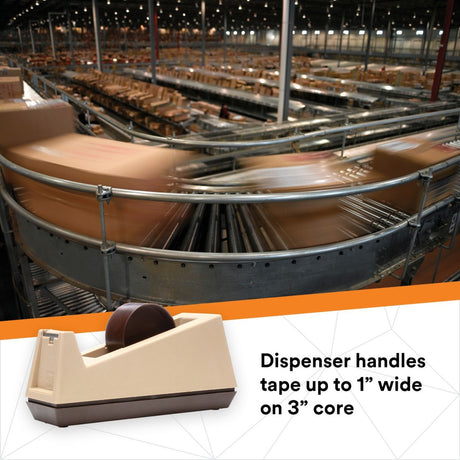 3M C25 Scotch Heavy Duty Tape Dispenser, Weighted Base, Rubber Base, 3 in Core, Holds Tape Up to 1 in Wide, Putty Beige (7000056837)  - (3Pack) - 8