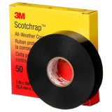 3M 50UP-1X100FT Vinyl Corrosion Protection Tape 50, Unprinted, Black, 1 in x 100 ft (7000057501)  - (10Pack) - 6