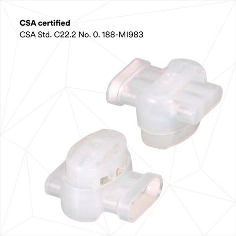 3M 314U-BIN Electrical IDC Insulation Displacement Connector , Pigtail, Self-Stripping, Flame Retardant, White, 22-14 AWG (7000058006) (1000 Pack) - 8
