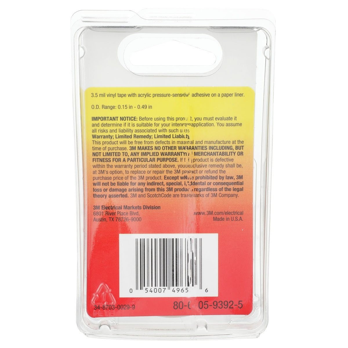 3M ScotchCode Wire Marker Tape Refill Roll, 1 in x 2.125 in (SLS-R) (7000058135)  - (10Pack) - 8