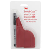 3M ScotchCode Wire Marker Write-On Dispenser with Tape and Pen SLS, 1.0 in x 2.125 in (7000058136)  - (10Pack)