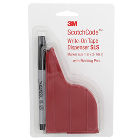3M ScotchCode Wire Marker Write-On Dispenser with Tape and Pen SLS, 1.0 in x 2.125 in (7000058136)  - (10Pack)