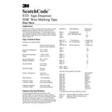 3M SDR-0 ScotchCode Wire Marker Tape Refill Roll , Printed with '0' (7000058254) (10 Pack) - 8