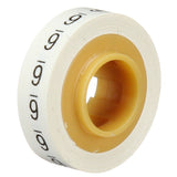3M SDR-6 Wire Marker Tape Refill Roll, Pre-Printed 6, White (7000058260) (10 Pack) - 2