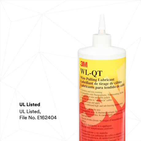3M Wire Pulling Lubricant Gel, Translucent White, 1 qt (WL-QT) (7000058273)  - (12Pack) - 2