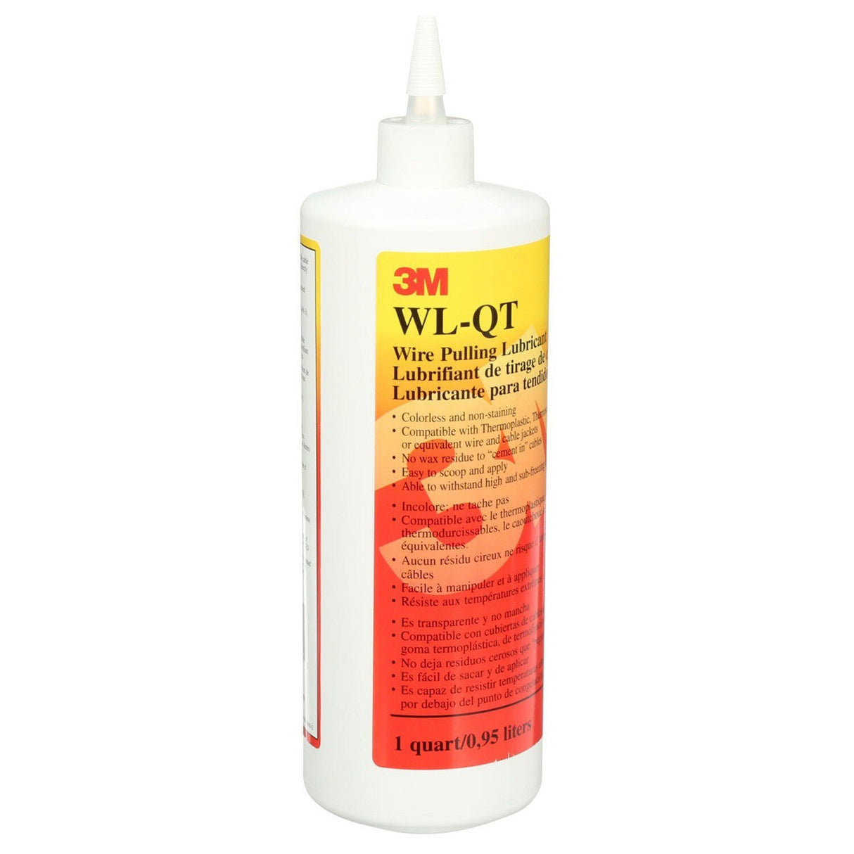 3M Wire Pulling Lubricant Gel, Translucent White, 1 qt (WL-QT) (7000058273)  - (12Pack) - 7