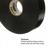 3M 88-3/4X36YD Scotch Super 88 Vinyl Electrical Tape, Black, 3/4 in x 36 yd, Premium Grade (7000058434) - 9