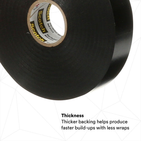 3M 88-3/4X36YD Scotch Super 88 Vinyl Electrical Tape, Black, 3/4 in x 36 yd, Premium Grade (7000058434) - 9