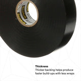 3M 88-3/4X36YD Scotch Super 88 Vinyl Electrical Tape, Black, 3/4 in x 36 yd, Premium Grade (7000058434)  - (12Pack) - 9
