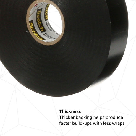 3M 88-3/4X36YD Scotch Super 88 Vinyl Electrical Tape, Black, 3/4 in x 36 yd, Premium Grade (7000058434)  - (12Pack) - 9