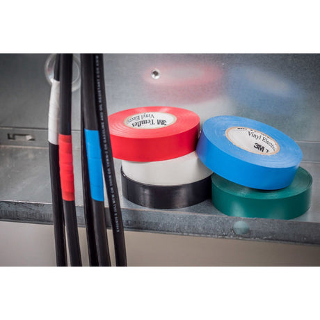 3M Scotch Vinyl Color Coding Electrical Tape 35, White, 1/2 in x 20 ft, 7 mil, Flame Retardant, UL Listed, CSA Certified (35-1/2X20FT-WH) (7000058436)  - (10Pack) - 9