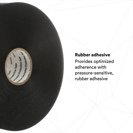 3M 51UP-4X100FT Vinyl Corrosion Protection Tape 51, Unprinted, Black, PVC Backing, Rubber Adhesive, 4 in x 100 ft (7000058493) (4 Pack) - 5