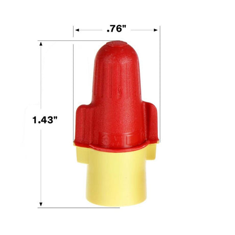 3M R/Y+JUG Performance Plus Wire Connector Red/Yellow Flexible Steel Spring Connectors Copper CSA Certified UL Listed Jug 22-8 AWG (7000058824) (4000 Pack) - 2
