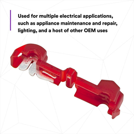 3M 951X-BOTTLE Female QuickSlide Disconnect T-Tap Nylon Insulated Self-Stripping 22-18 AWG Red (7000058872) (10 Pack) - 5