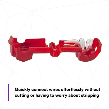 3M 951X-BOTTLE Female QuickSlide Disconnect T-Tap Nylon Insulated Self-Stripping 22-18 AWG Red (7000058872) (10 Pack) - 6