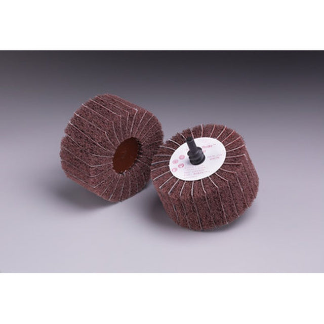 3M Scotch-Brite Roloc Combi-R Wheel, P180 X-weight, Maroon, 2-1/2 in x 1-1/4 in (7000077959) (10 Pack)