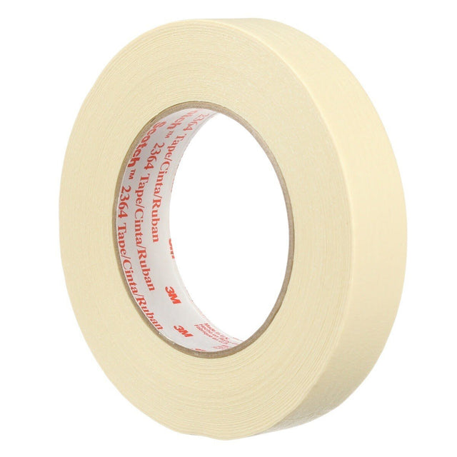3M 2364 Performance Masking Tape, Tan, 18 mm x 55 m, 6.5 mil (7000088383) (192 Pack)