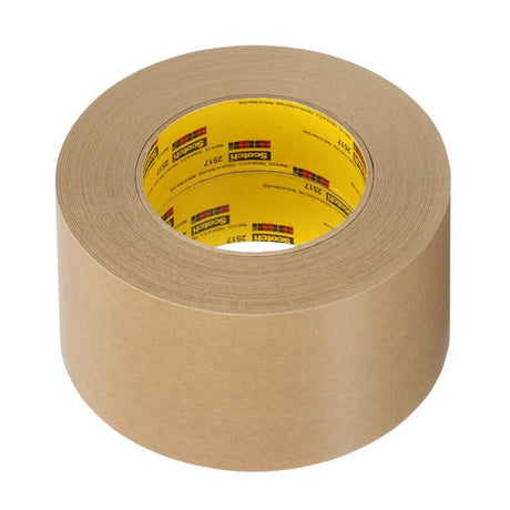 3M 2517 Flatback Tape, Medium Brown, 6.5 mil, 72 mm x 55 m (7000088503) (48 Pack) - 6