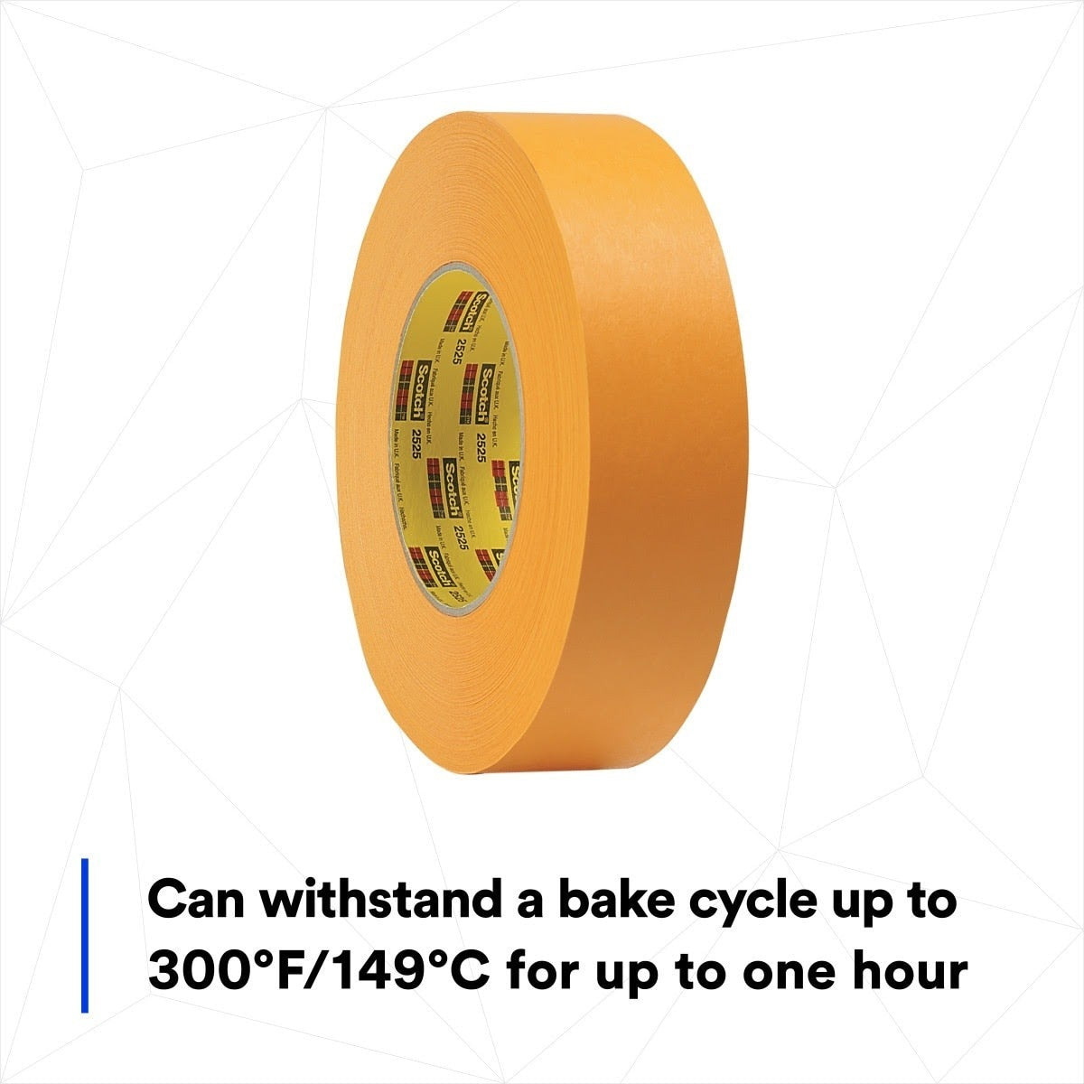 3M 2525 Performance Flatback Tape, Orange, 48 mm x 55 m, 9.5 mil (7000088508) (24 Pack) - 8