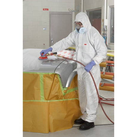 3M 4510-XL Disposable Protective Coverall, White, Hooded, Two-Way Zipper, Anti-static, Type 5/6, X-Large (7000089664)  - (20Pack) - 2