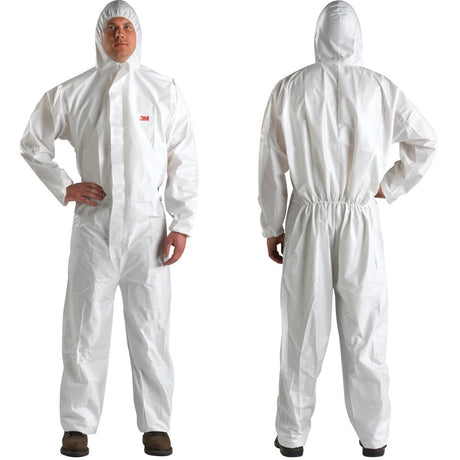 3M 4510-3XL Disposable Protective Coverall, Hooded, Two Way Zipper, Antistatic, White, Type 5 6, Size 3X (7000089666)  - (20Pack)