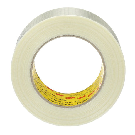 3M 8959 Scotch Bi-Directional Filament Tape, Clear, 50 mm x 50 m, 5.7 mil (7000096086) (18 Pack) - 3