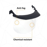 3M V4D-10P PELTOR Clear Acetate MultiVisor Faceshield System with Anti-Fog Coating, Transparent, 11.8 in x 7 in (7000103816)  - (10Pack) - 3