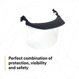 3M V4D-10P PELTOR Clear Acetate MultiVisor Faceshield System with Anti-Fog Coating, Transparent, 11.8 in x 7 in (7000103816)  - (10Pack) - 5