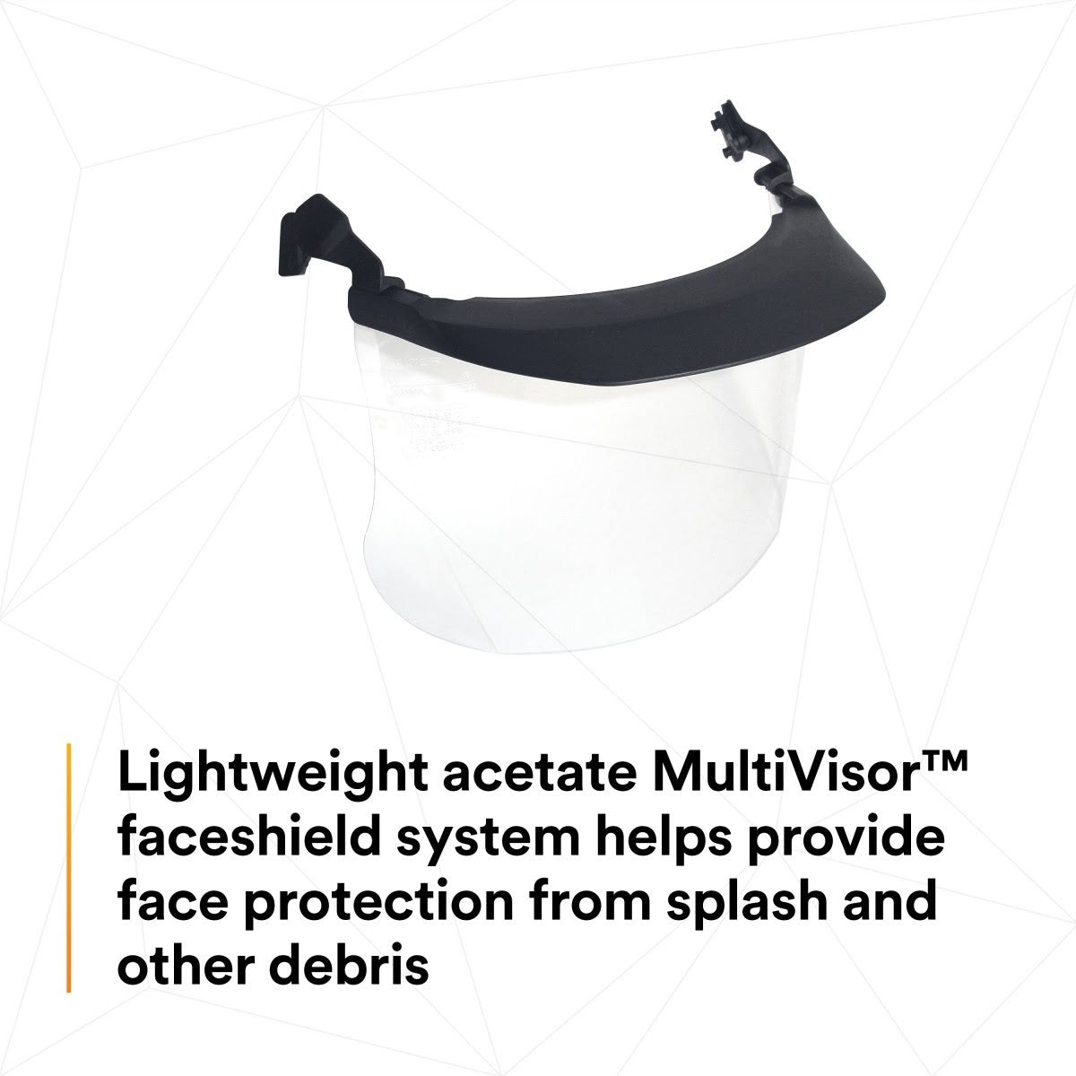 3M V4D-10P PELTOR Clear Acetate MultiVisor Faceshield System with Anti-Fog Coating, Transparent, 11.8 in x 7 in (7000103816)  - (10Pack) - 6