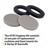 3M HYX1 PELOR X1 Ear Muffs Replacement Cushions and Liners Designed Only for PELTOR X1 Series Over-the-Head Ear Muffs X1A or Hard Hat Attachment X1P3E, Noise Protection, 1 Pair/Pack (7000104045)  - (10Pack) - 3