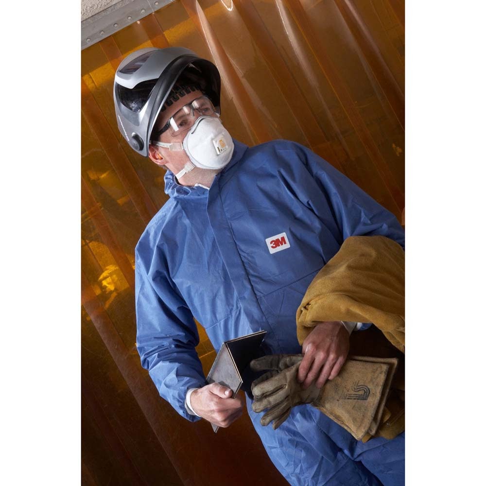 3M 4530-BLK-XXL Disposable Protective Coverall 4530, Hooded, SMS, Secondary Flame Spread-Resistant, Antistatic, Blue, 2X (7000109037) (25 Pack) - 2