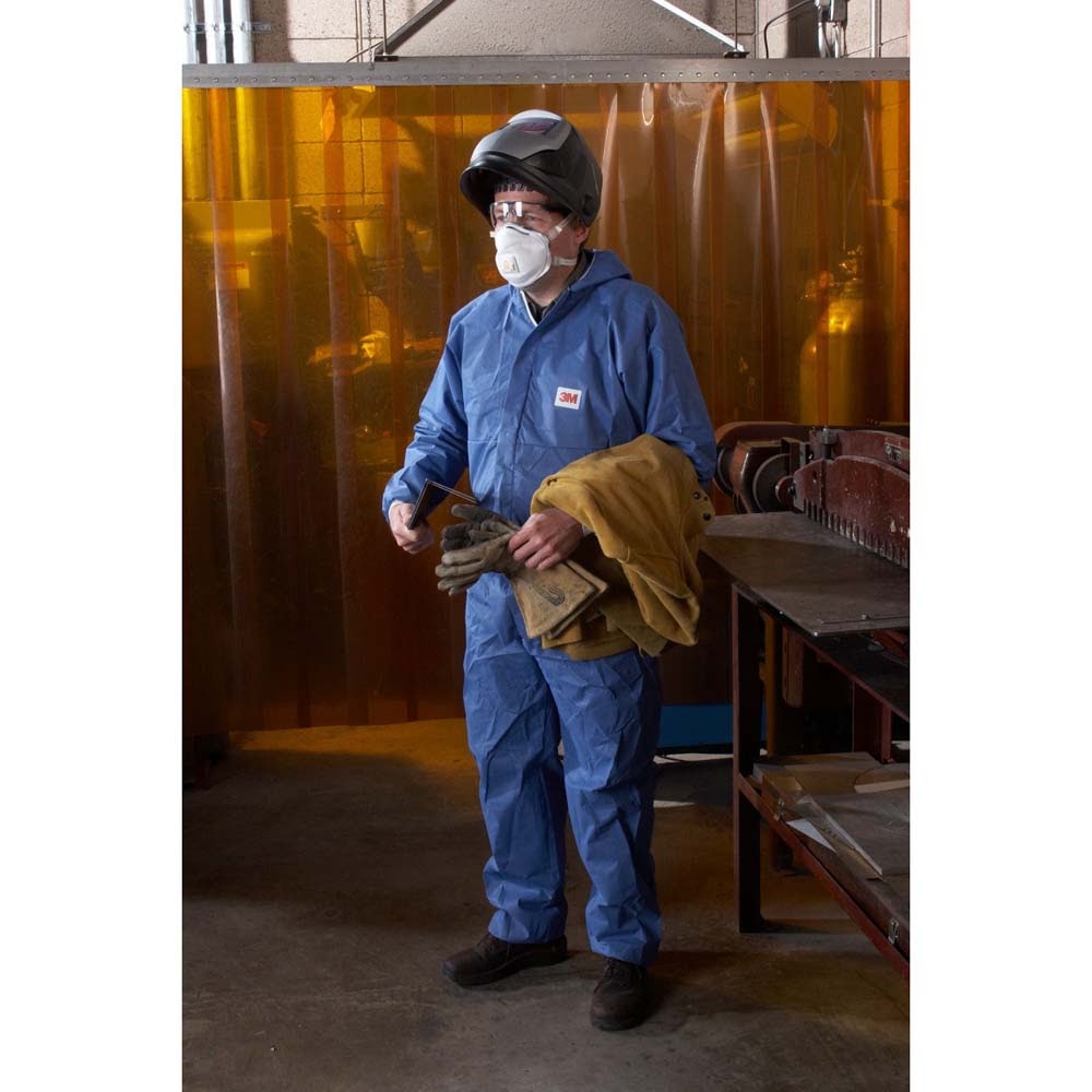 3M 4530-BLK-XXL Disposable Protective Coverall 4530, Hooded, SMS, Secondary Flame Spread-Resistant, Antistatic, Blue, 2X (7000109037) (25 Pack) - 3